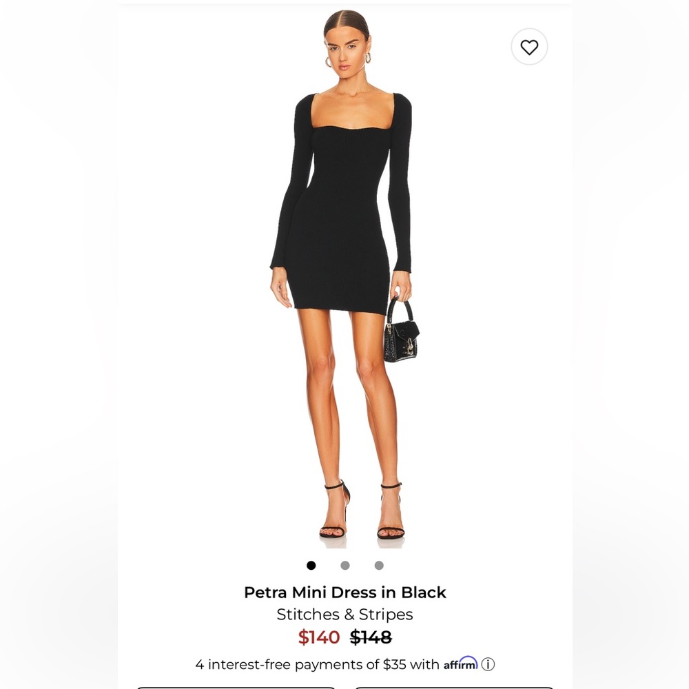Stitches & Stripes Black Mini Dress